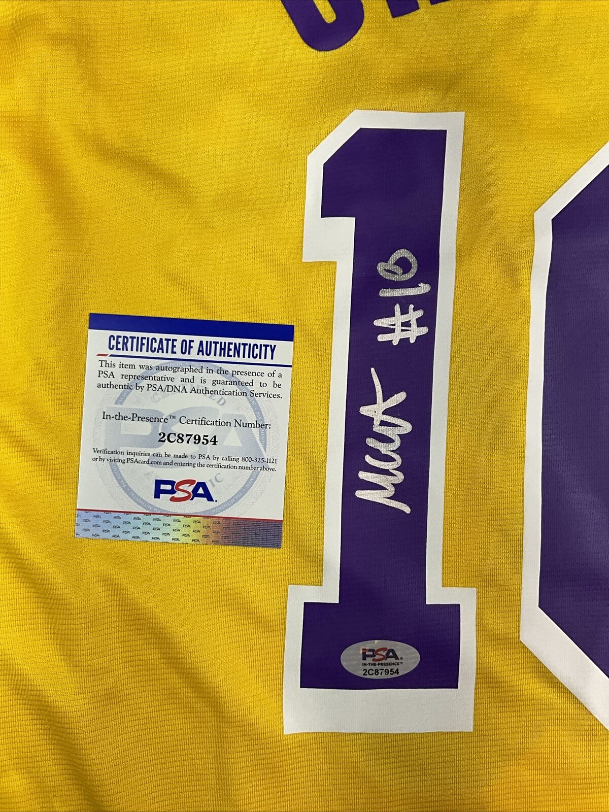 MAX CHRISTIE SIGNED LOS ANGELES LAKERS FANATICS NBA JERSEY PSA ITP 2C87954