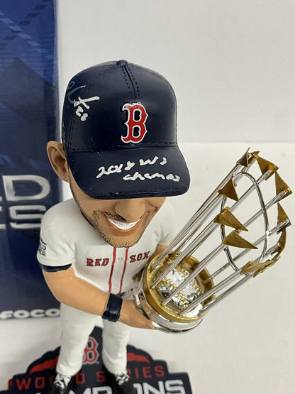 JD MARTINEZ SIGNED BOSTON RED SOX FOCO BOBBLEHEAD "2018 WS CHAMPS" BAS W807863