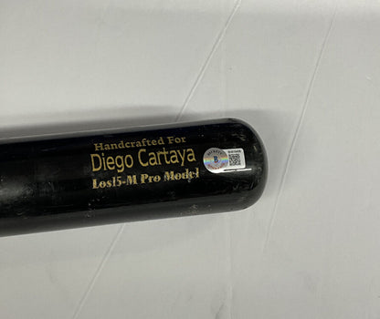 DIEGO CARTAYA DODGERS #1 PROSPECT SIGNED GAME USED MARUCCI BAT BAS BH019498