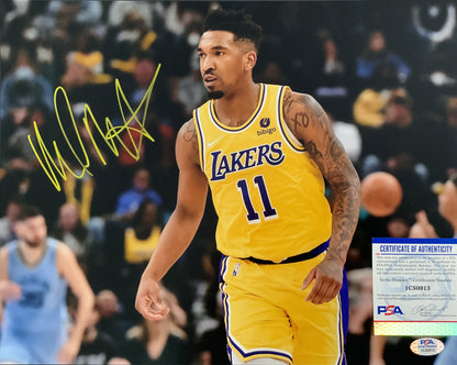 MALIK MONK LAKERS SIGNED 11x14  PHOTO PSA WITNESS AUTHENTICATED