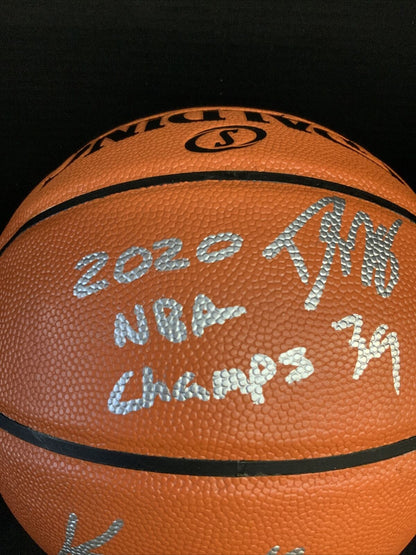 DWIGHT HOWARD KYLE KUZMA SIGNED SPALDING BASKETBALL 2020 NBA CHAMPS" PSA AI74990