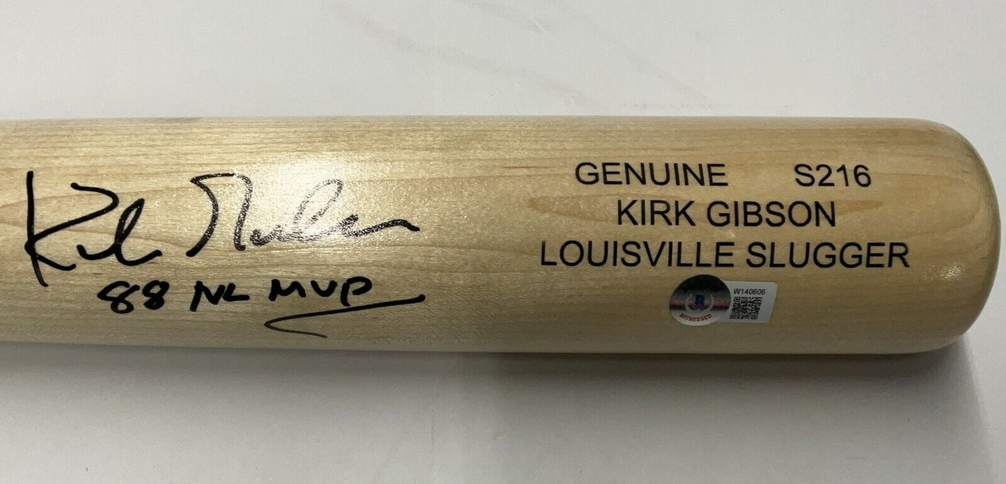 KIRK GIBSON DODGERS SIGNED LOUISVILLE SLUGGER MODEL BAT "88 NL MVP" BAS W140606