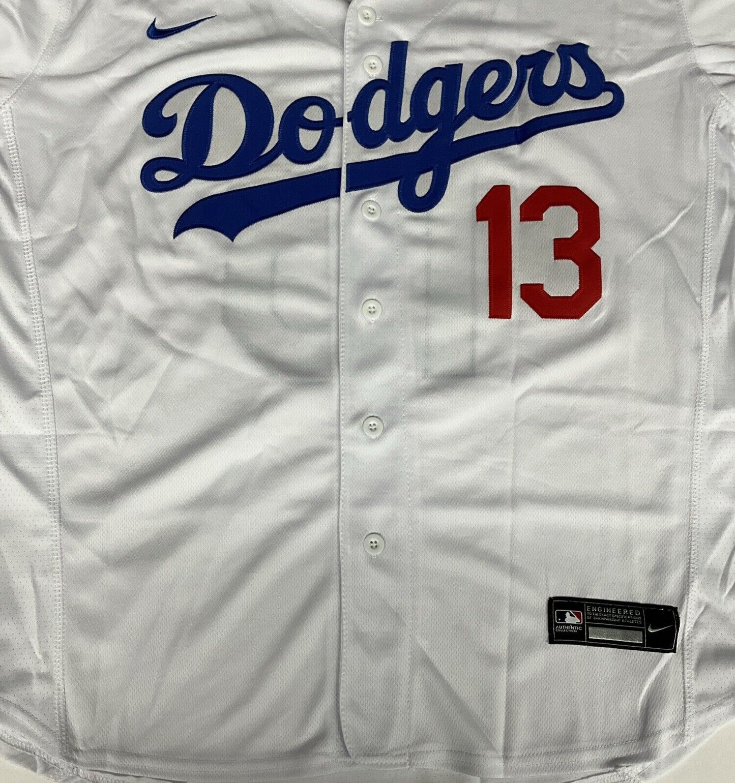 MAX MUNCY DODGERS SIGNED 2020 WORLD SERIES JERSEY "2020 WS CHAMPS" PSA 1C01901