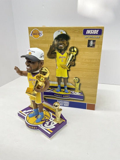 ROBERT HORRY SIGNED LAKERS 3X CHAMPION LIMITED #/216 FOCO BOBBLEHEAD BAS W128278