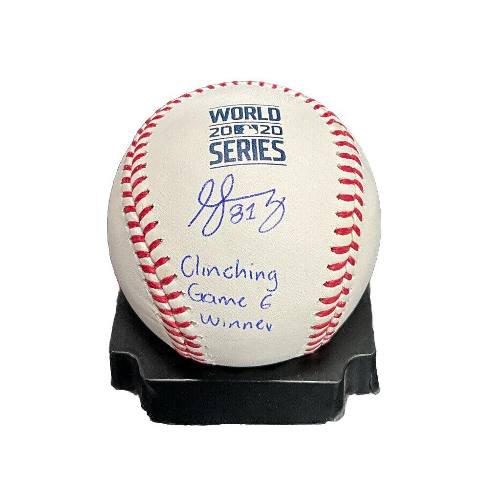 VICTOR GONZALEZ DODGERS SIGNED 2020 WS BASEBALL "CLINCHING GAME 6 WINNER" PSA