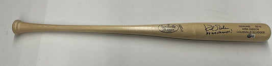 KIRK GIBSON DODGERS SIGNED LOUISVILLE SLUGGER BAT "88 WS CHAMPS" BAS W140604