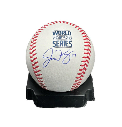 JOE KELLY DODGERS WS CHAMPION SIGNED 2020 WORLD SERIES BASEBALL PSA WITNESS