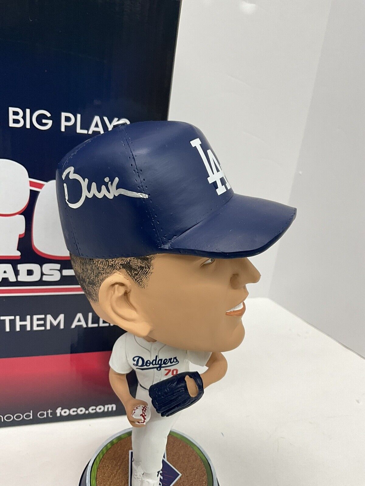 BOBBY MILLER SIGNED DODGERS FOCO BIGHEAD LIMITED #/123 BOBBLEHEAD PSA RG50507