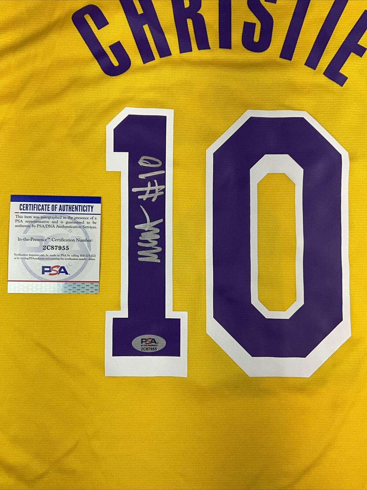 MAX CHRISTIE SIGNED LOS ANGELES LAKERS FANATICS NBA JERSEY PSA ITP 2C87955