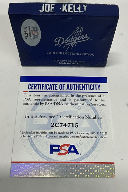 JOE KELLY SIGNED DODGERS 2019 SGA BOBBLEHEAD "2020 WS CHAMPS" INSC PSA 2C74715