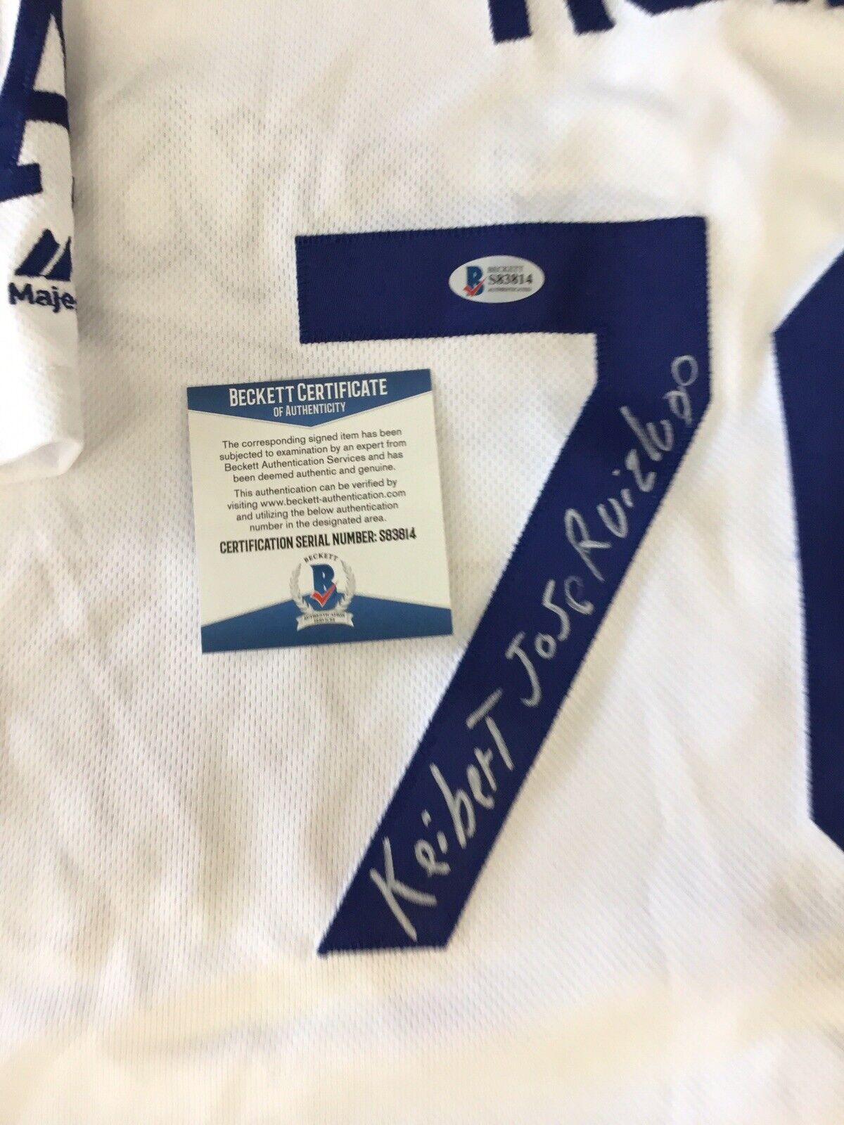 KEIBERT RUIZ SIGNED FULL NAME "KEIBERT JOSE RUIZ LUGO" TEAM ISSUED JERSEY BAS