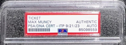 MAX MUNCY DODGERS SIGNED 1ST MLB HR 05/17/2015 A'S TICKET STUB PSA 85098559