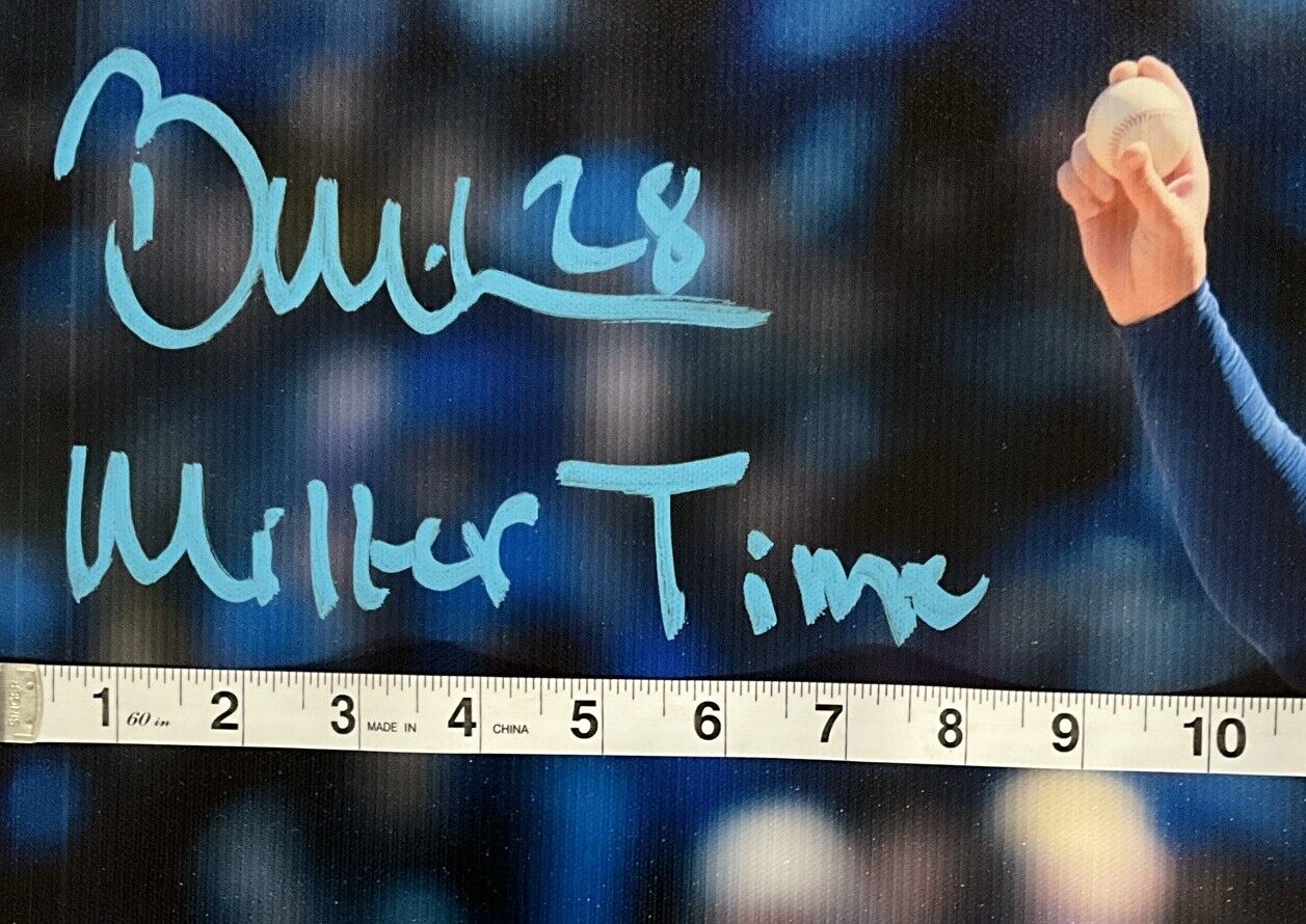 6/28 BOBBY MILLER DODGERS SIGNED 20X30 CANVAS PRINT "MILLER TIME" BECKETT ITP