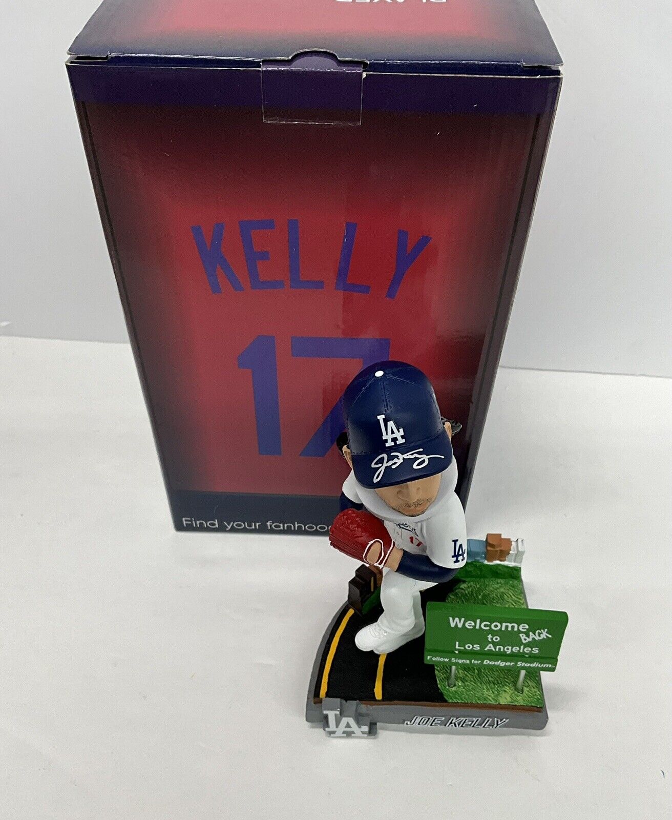 JOE KELLY SIGNED WELCOME BACK TO LA BOBBLEHEAD "NICE SWING BITCH"  PSA 3C13429