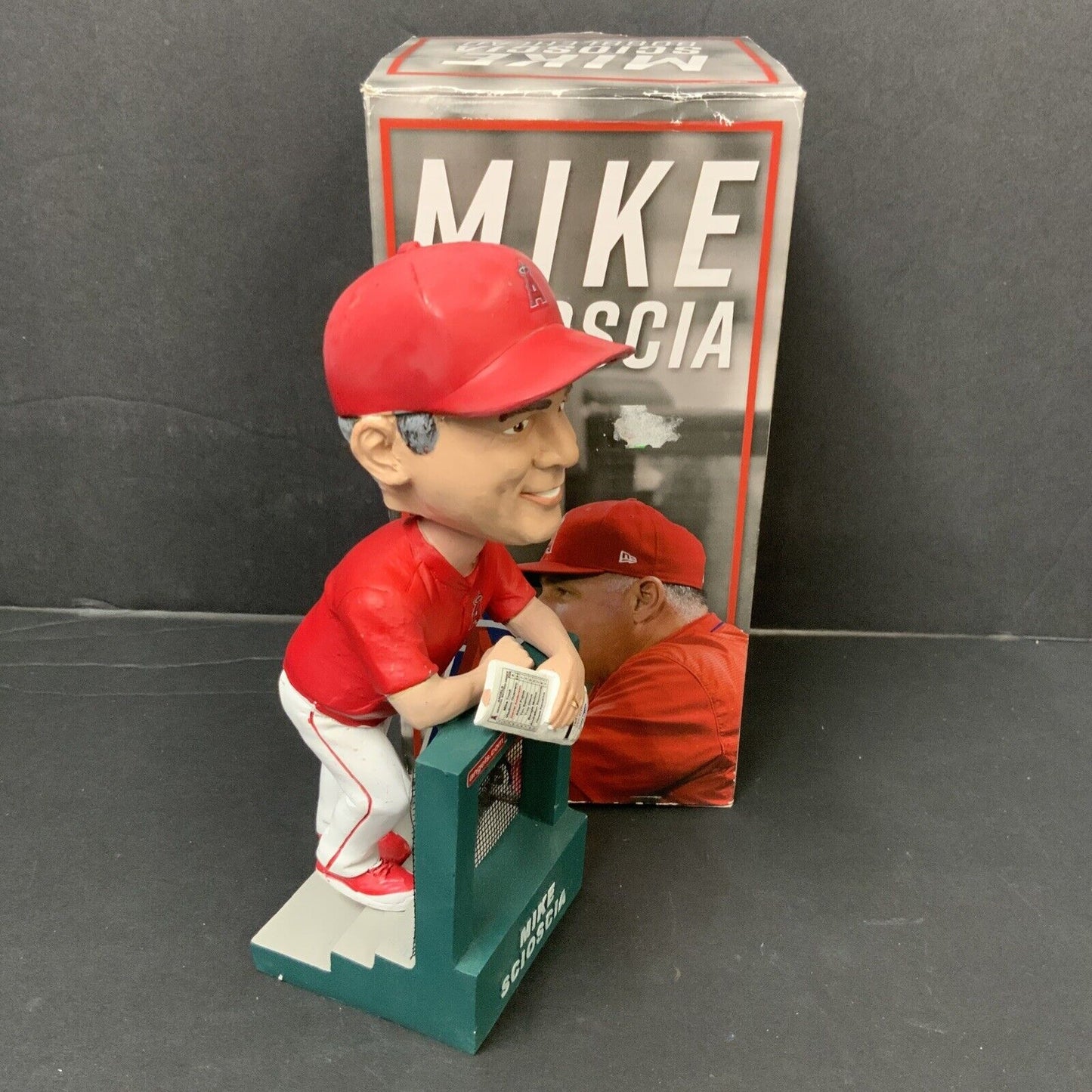 MIKE SCIOSCIA ANGELS 02 WS CHAMPION SIGNED 2018 SGA BOBBLEHEAD BECKETT WS31180