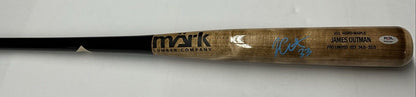 JAMES OUTMAN DODGERS SIGNED MARK LUMBER GAME MODEL J01 MAPLE BAT PSA RG51307