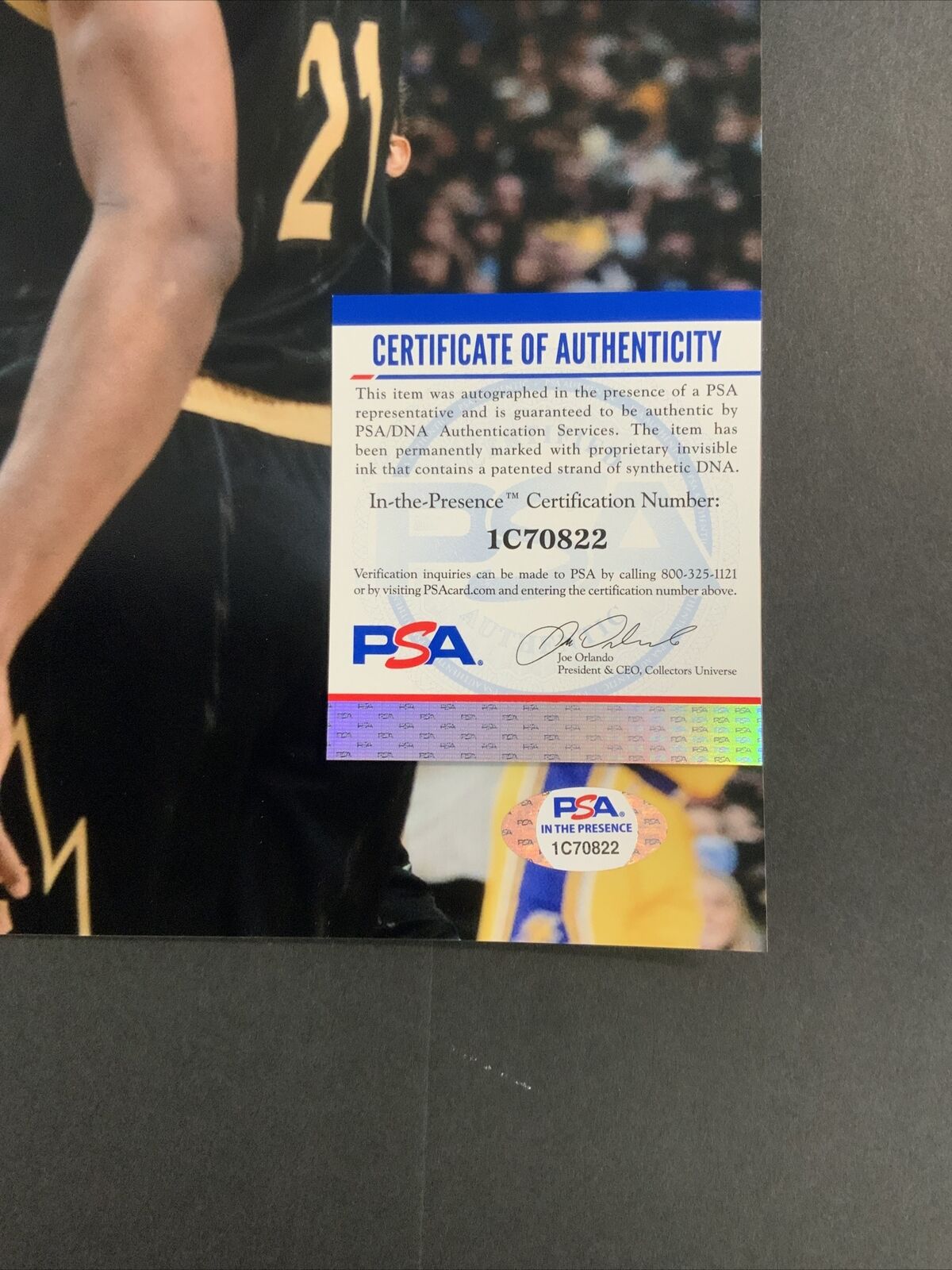 MALIK MONK LAKERS SIGNED 11x14 DUNK CELEBRATION Y PHOTO PSA ITP AUTHENTICATED