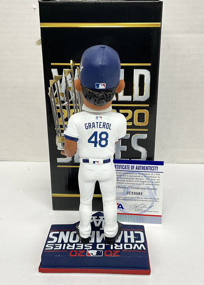 BRUSDAR GRATEROL DODGERS SIGNED FOCO BOBBLEHEAD "2020 WS CHAMPS" PSA 1C13561