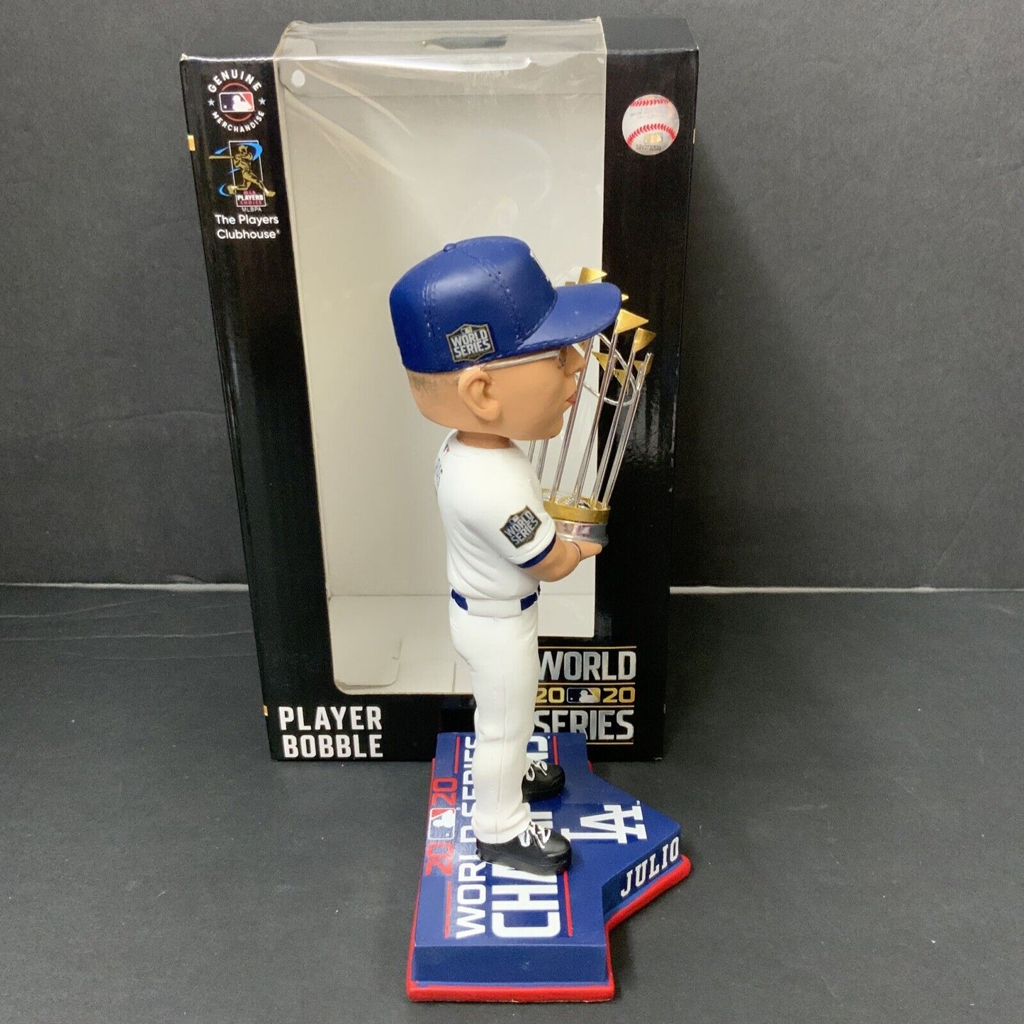 JULIO URIAS DODGERS SIGNED 2020 WORLD SERIES CHAMPIONSHIP BOBBLEHEAD BAS WZ59937