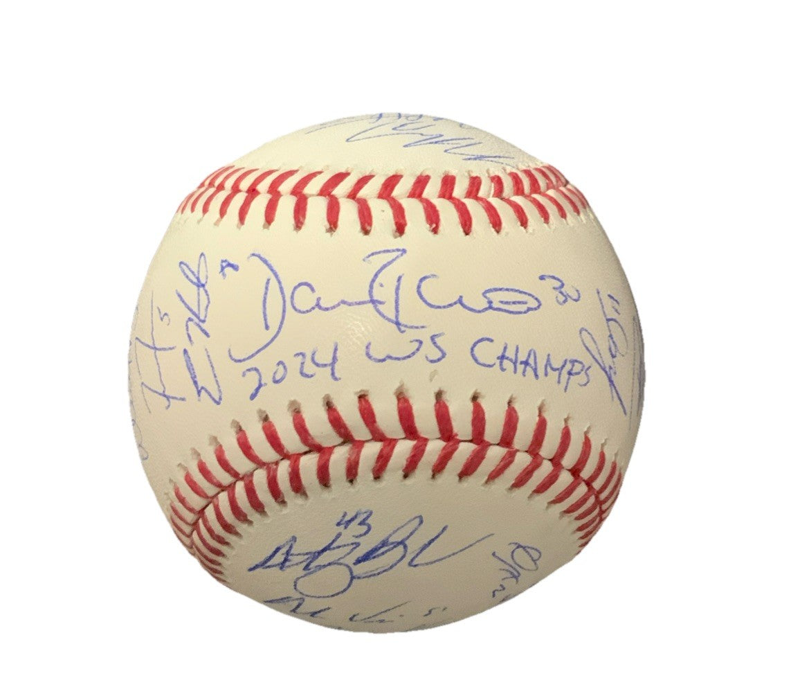 DODGERS SIGNED 2024 WORLD SERIES BALL 21 AUTOS FREEMAN TEO MUNCY BUEHLER PSA 057