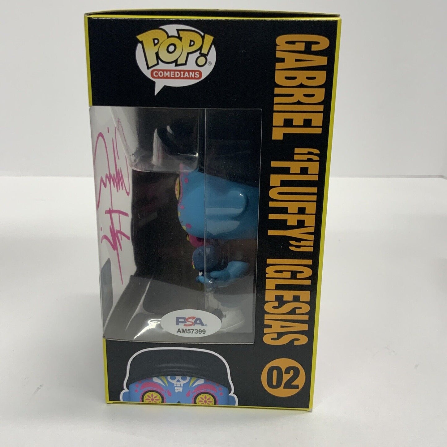 GABRIEL FLUFFY IGLESIAS SIGNED "DIA DE LOS FLUFFY'S" FUNKO POP 02 PSA AM57399