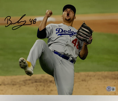 BRUSDAR GRATEROL DODGERS SIGNED 11X14 CELEBRATING PHOTO BECKETT