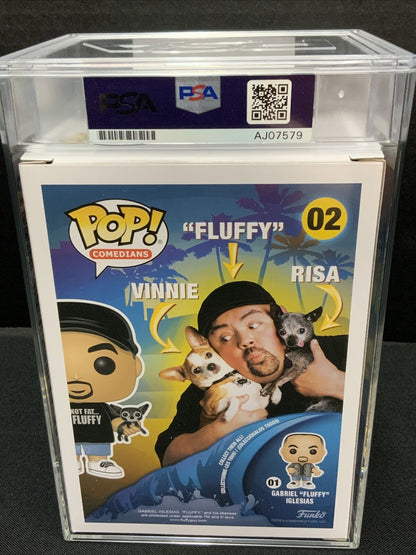 GABRIEL IGLESIAS SIGNED "FLUFFY" FUNKO POP #02 PSA SLABBED AJ07579