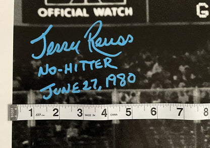 JERRY REUSS DODGERS SIGNED 18X22 CANVAS "NO-HITTER 6/27/80" INSC PSA AJ66103