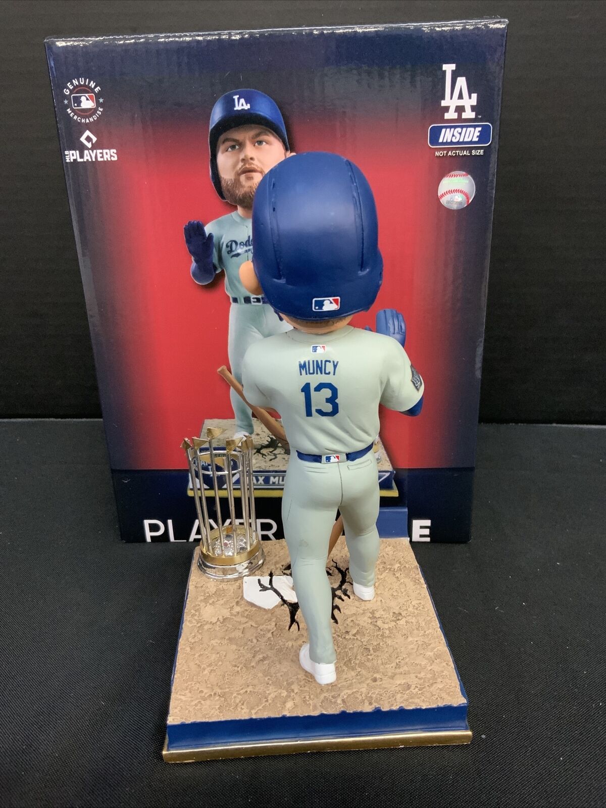 MAX MUNCY DODGERS SIGNED FOCO CHAMPIONSHIP BOBBLEHEAD PSA 9A99402