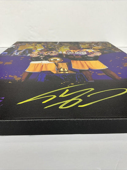 SHAQUILLE O'NEAL LAKERS HALL OF FAME SIGNED 24X30 STRETCHED CANVAS BAS 1W489176