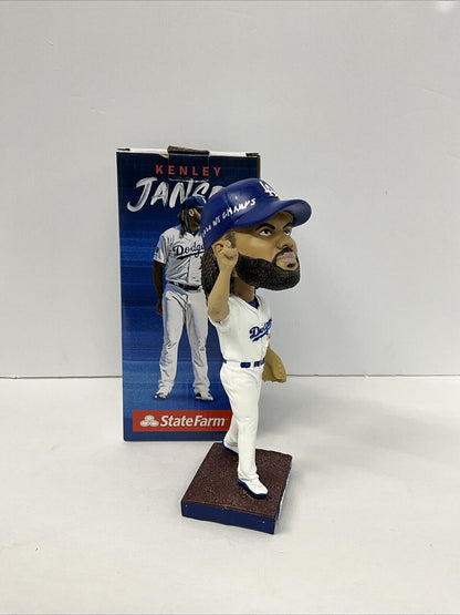 KENLEY JANSEN SIGNED DODGERS 2019 SGA BOBBLEHEAD "2020 WS CHAMPS" IN PSA 9A48400