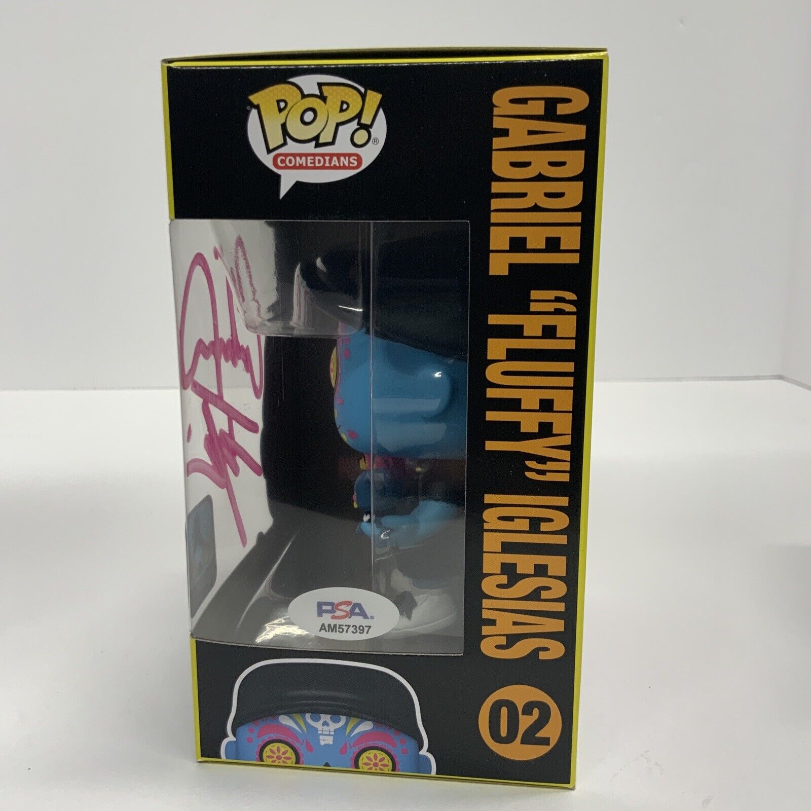 GABRIEL FLUFFY IGLESIAS SIGNED "DIA DE LOS FLUFFY'S" FUNKO POP 02 PSA AM57397