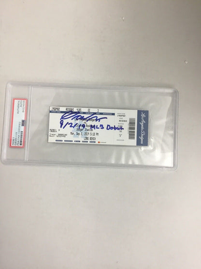 GAVIN LUX SIGNED PSA SLABBED TICKET STUB "9/2/19 MLB DEBUT" INSCRIPT FANATICS 35