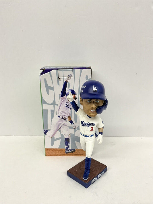 CHRIS TAYLOR SIGNED DODGERS 2022 SGA BOBBLEHEAD "WILDCARD WALKOFF" PSA 2C53561