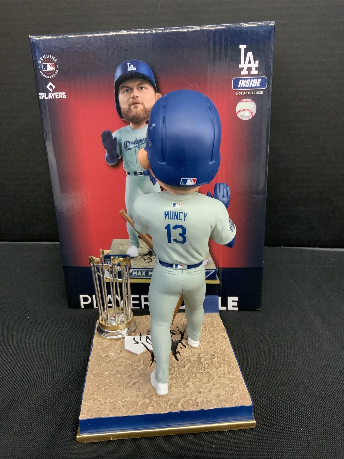 MAX MUNCY DODGERS SIGNED FOCO CHAMPIONSHIP BOBBLEHEAD "GAME 5 BOMB" PSA 9A99281