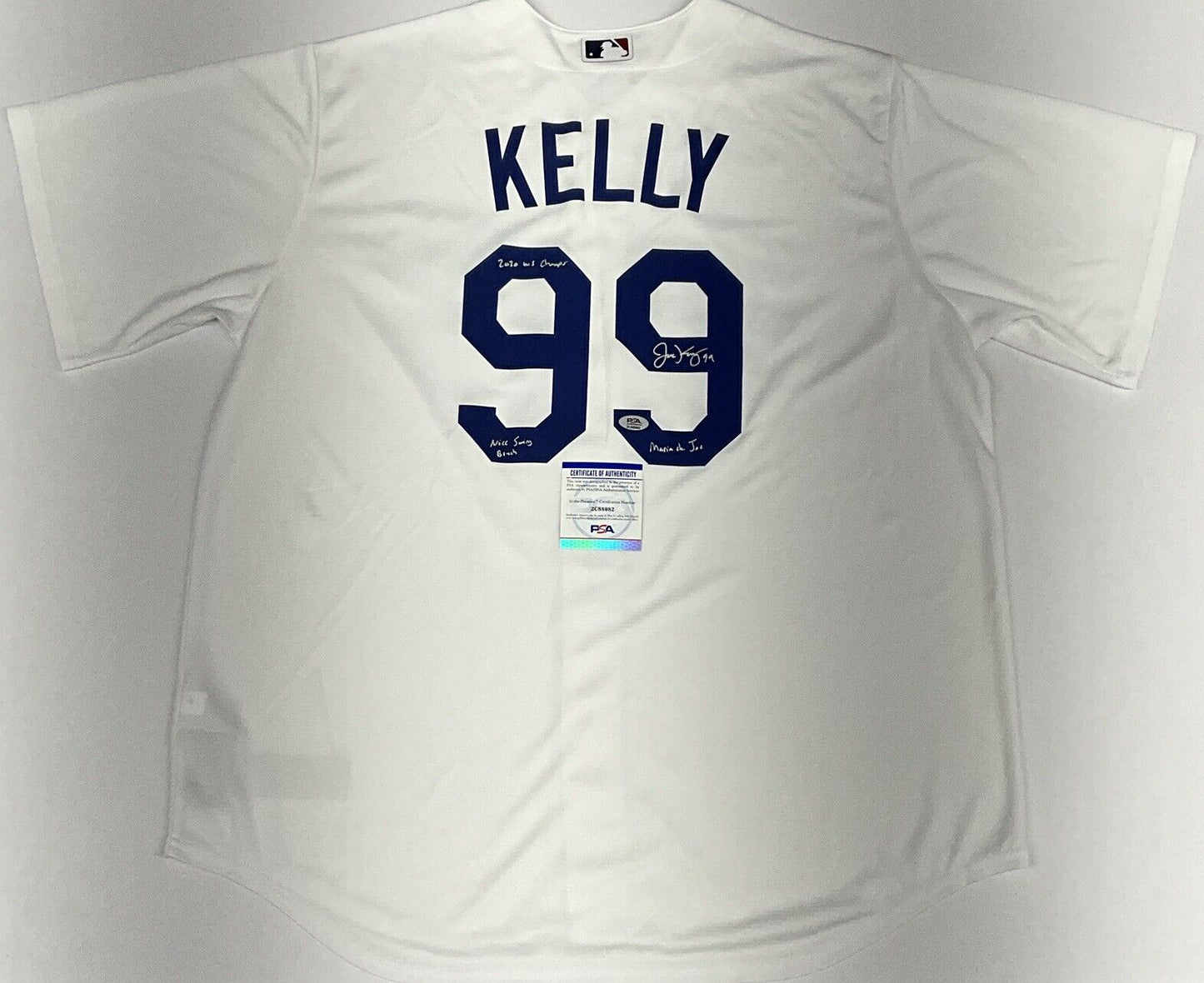 JOE KELLY SIGNED JERSEY "2020 CHAMPS NICE SWING BITCH MARIACHI JOE" PSA 2C88982