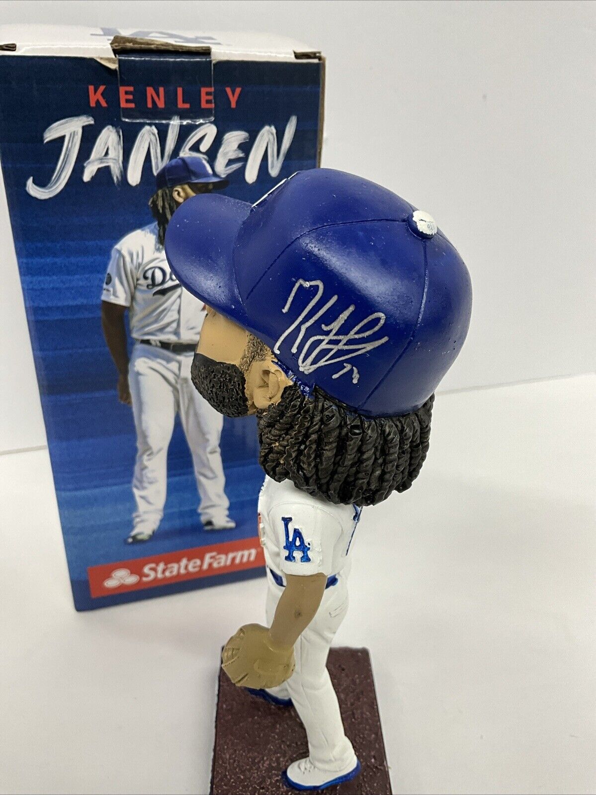 KENLEY JANSEN SIGNED DODGERS 2019 SGA BOBBLEHEAD "2020 WS CHAMPS" IN PSA 9A48400