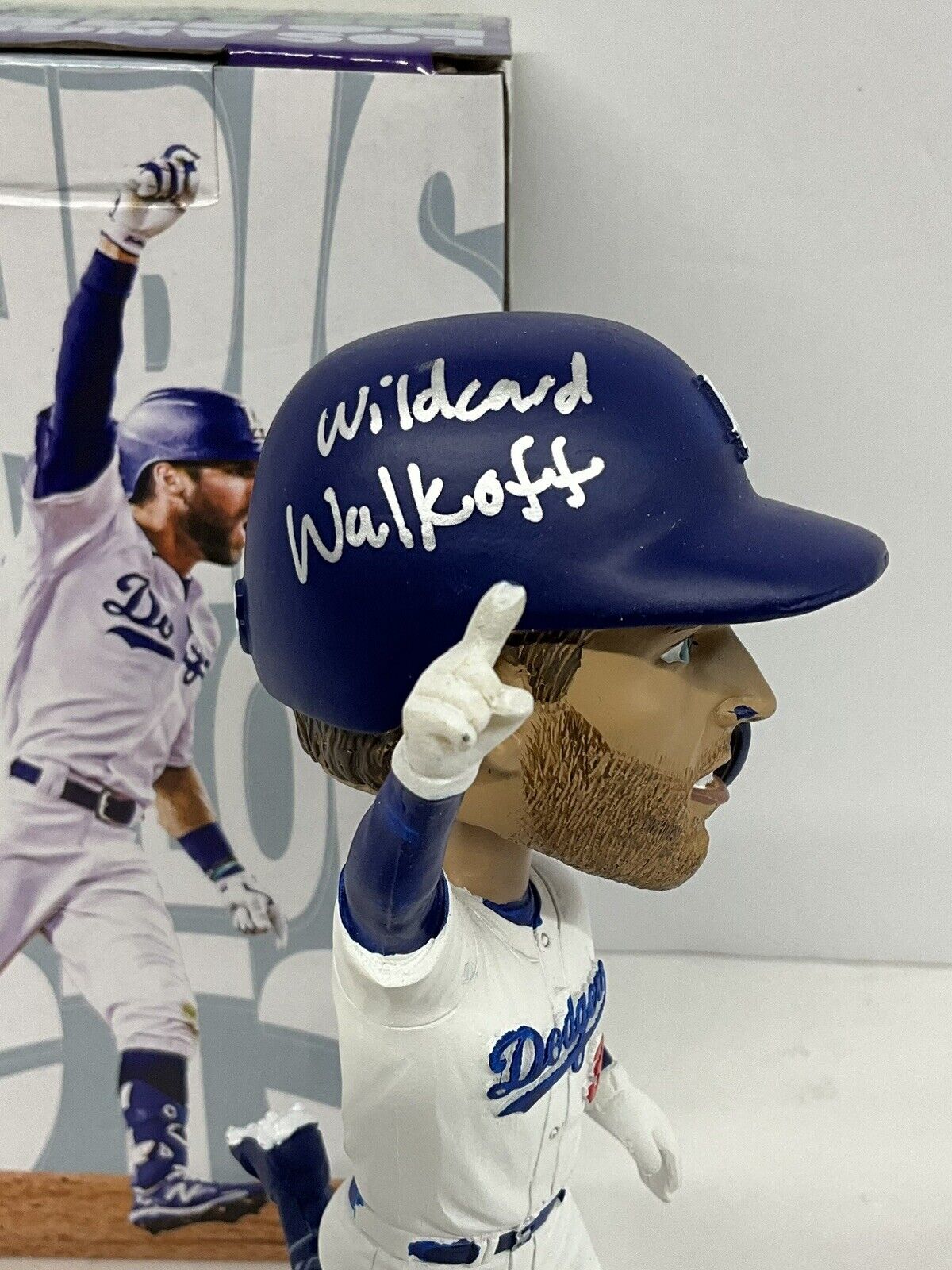 CHRIS TAYLOR SIGNED DODGERS 2022 SGA BOBBLEHEAD "WILDCARD WALKOFF" PSA 2C53559