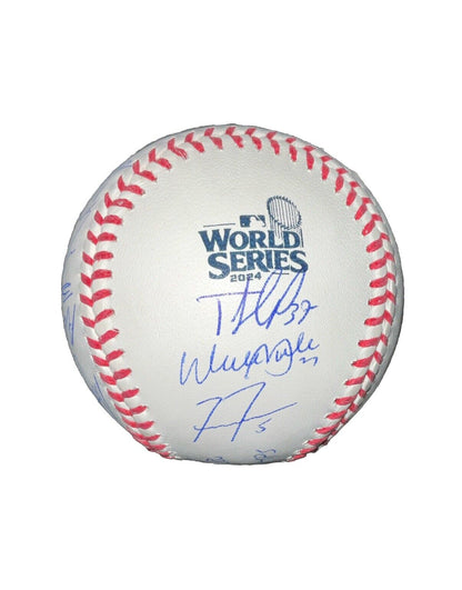 DODGERS SIGNED 2024 WORLD SERIES BALL 17 AUTOS FREEMAN TEO MUNCY BUEHLER PSA 063