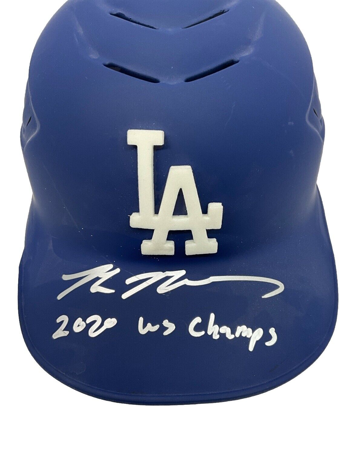 1/13 MAX MUNCY SIGNED DODGERS FULL SIZE HELMET " 2020 WS CHAMPS" IN MLB JD399741