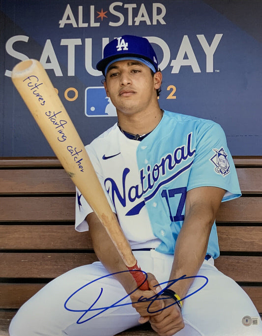 DIEGO CARTAYA DODGERS SIGNED 16X20 PHOTO "FUTURES STARTING CATCHER" INSC BAS