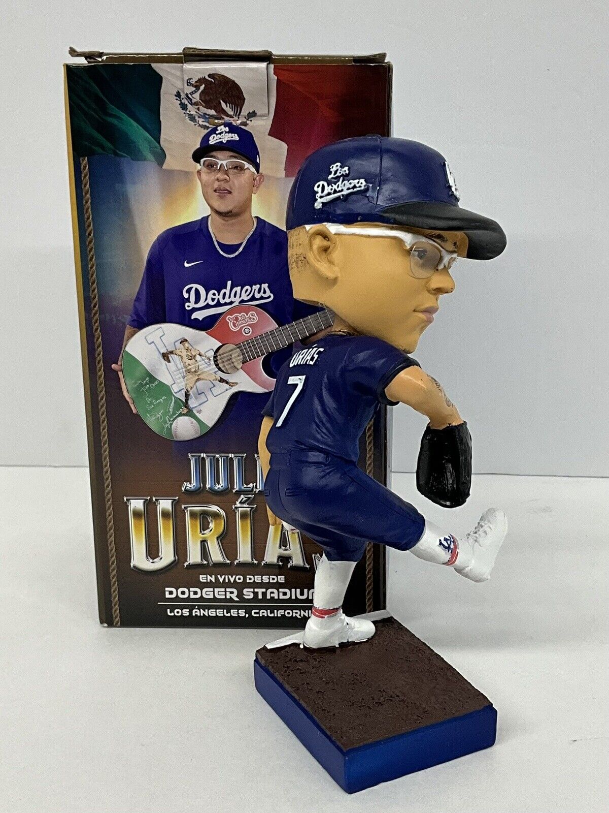 JULIO URIAS SIGNED DODGERS CITY CONNECT 2022 SGA BOBBLEHEAD BECKETT WX95680