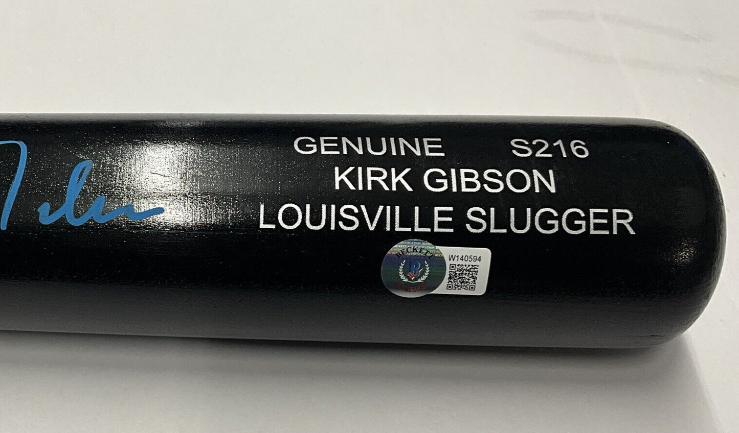 KIRK GIBSON DODGERS SIGNED LOUISVILLE SLUGGER GAME MODEL BAT BAS W140594