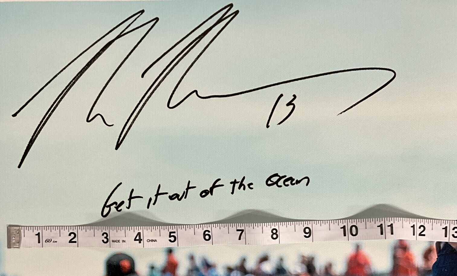 MAX MUNCY SIGNED 22X26 CANVAS VS MadBum "Get it out of the Ocean" PSA 2C51274