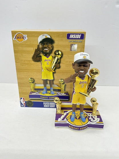 ROBERT HORRY SIGNED LAKERS 3X CHAMPION LIMITED #/216 FOCO BOBBLEHEAD BAS W128268