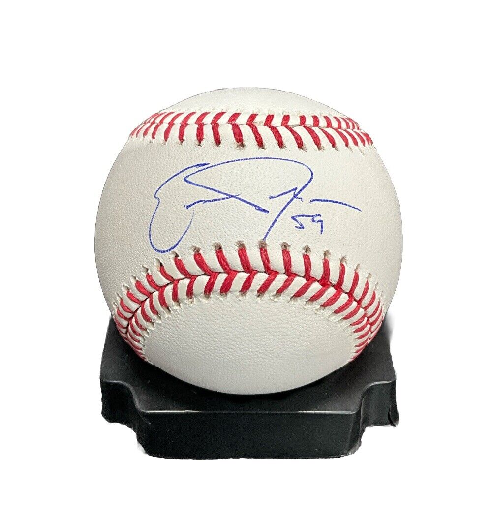 EVAN PHILLIPS LOS ANGELES DODGERS SIGNED MLB BASEBALL PSA WITNESS