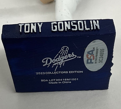 TONY GONSOLIN 2020 WORLD SERIES CHAMP SIGNED DODGERS SGA BOBBLEHEAD PSA 3C24855