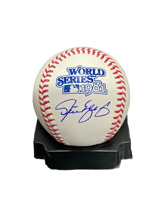 STEVE YEAGER DODGERS 81 WS CO-MVP SIGNED 1981 WORLD SERIES BASEBALL BECKETT