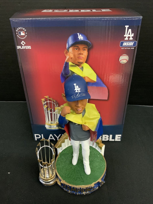 BRUSDAR GRATEROL DODGERS SIGNED FOCO CHAMPIONSHIP BOBBLEHEAD PSA 1C13579