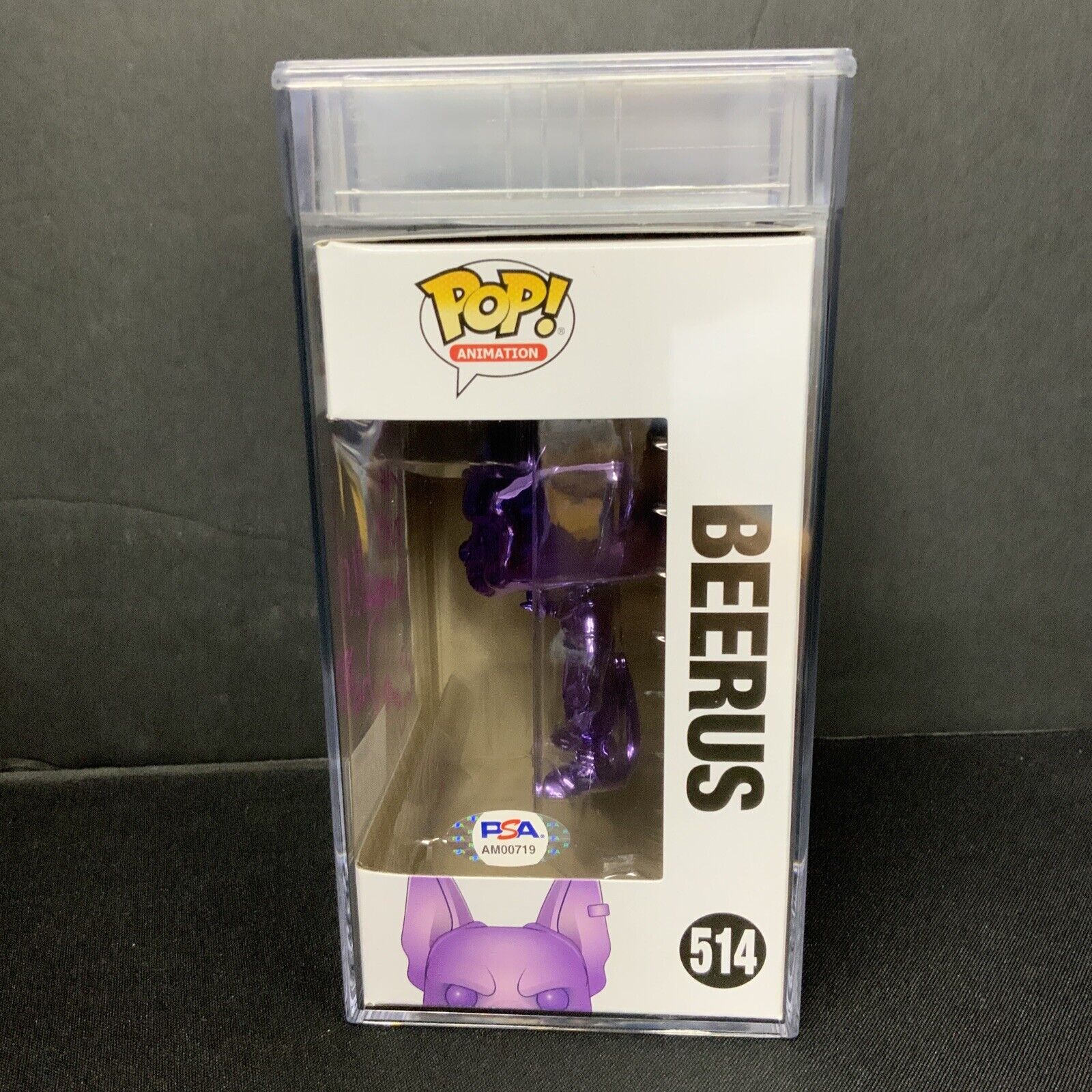 JASON LIEBRECHT SIGNED BEERUS DRAGON BALL FUNKO POP #514 PSA
